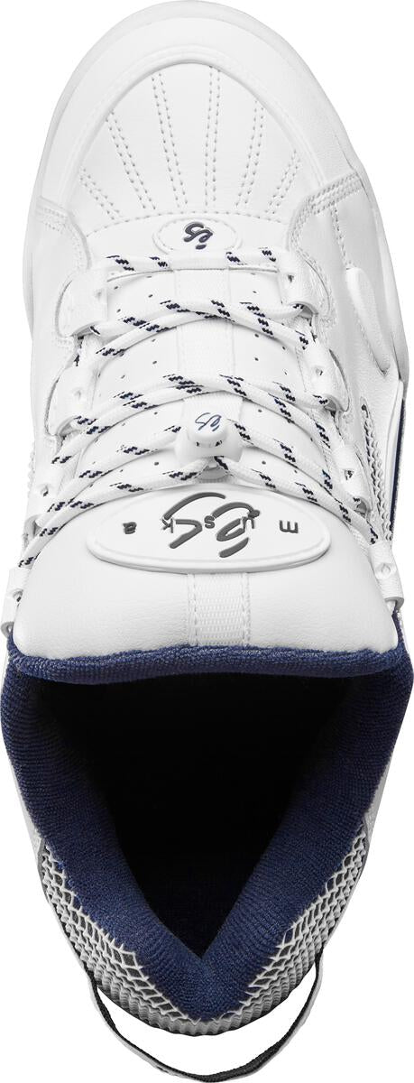 éS THE MUSKA White / Navy Skate Shoes