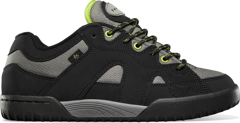 éS One Nine 7 Black / Lime Skateboard Shoes