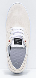 Emerica Romero Laced White, Orange, & Black Skateboard Shoes