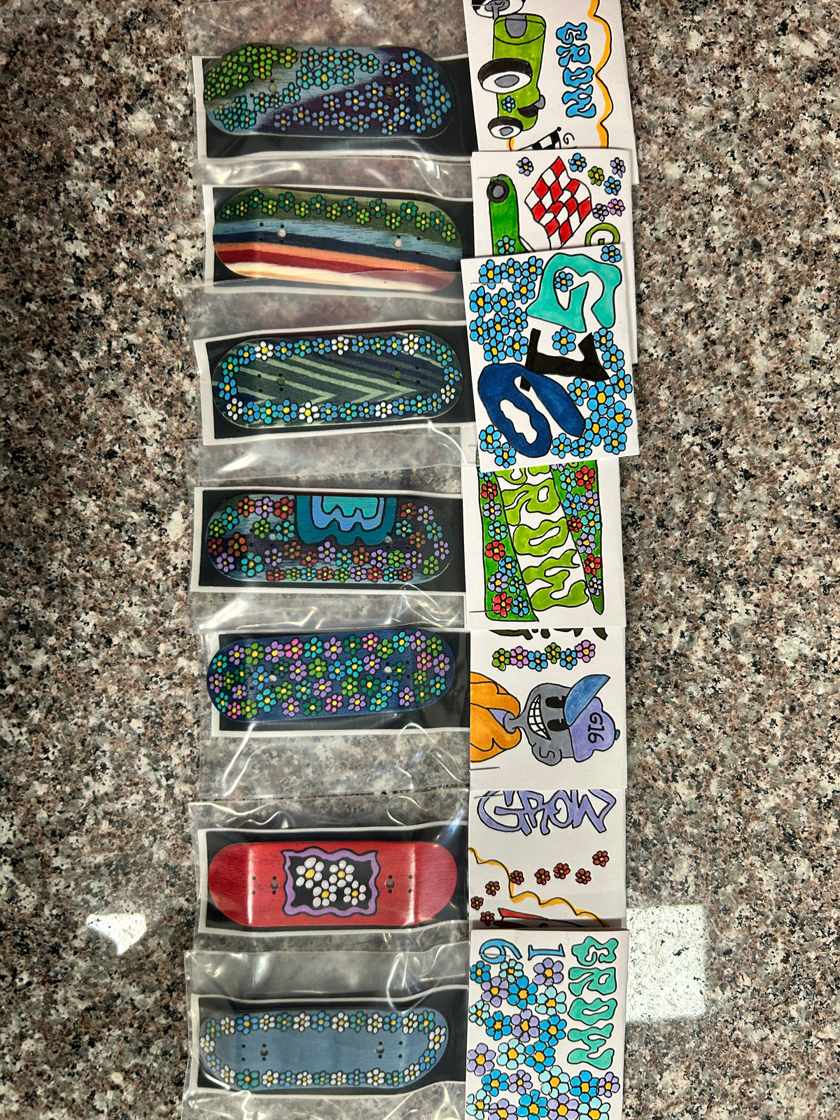 FlatFace Fingerboards x Grow - G16 Hand Painted Deck (Variety)