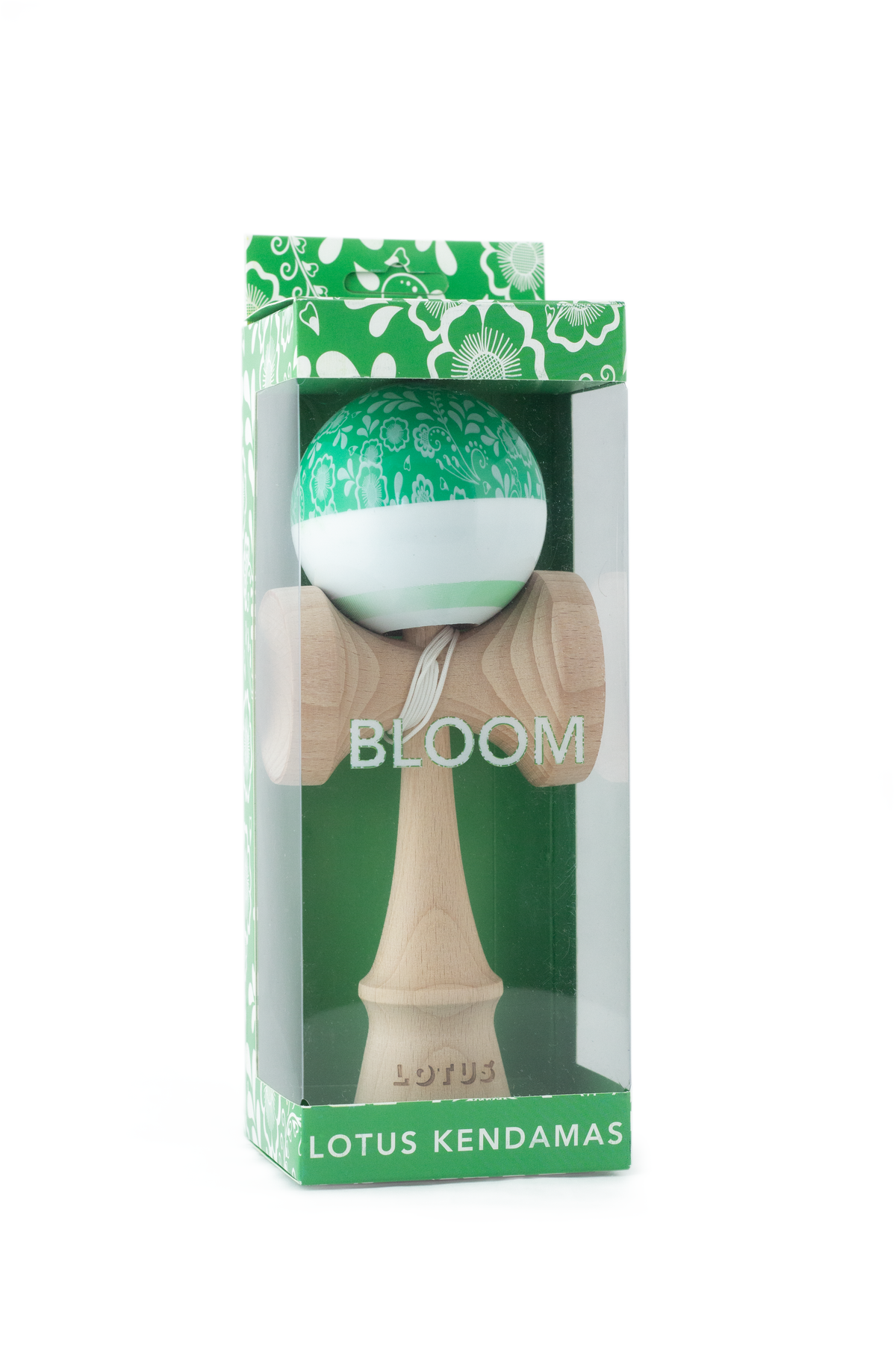 Green Bloom Kendama with Tricklist