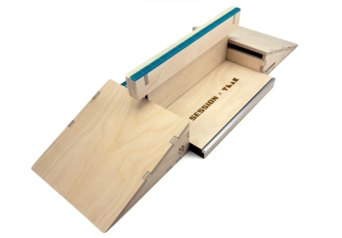 Session x Teak Junction - 20.25" Modular Wooden Fingerboard Ramp System
