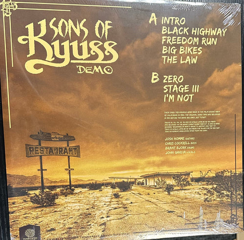 Sons Of Kyuss – DEMO Vinyl LP Record *Unofficial Release*