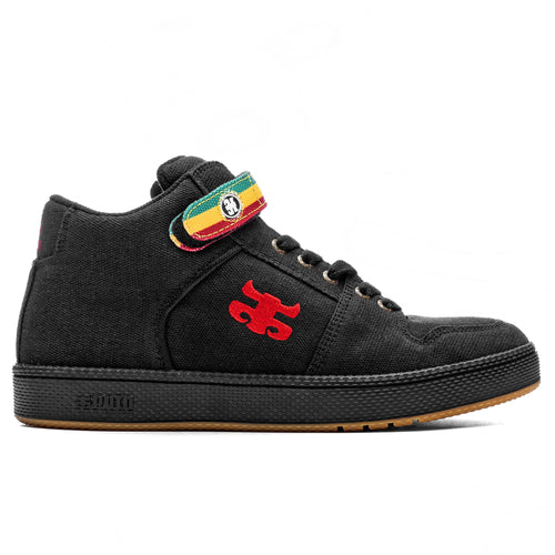 IPATH GRASSHOPPER - BLACK HEMP RASTA SHOES