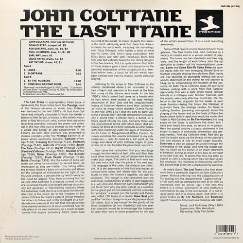 John Coltrane - The Last Trane Vinyl LP Record *Sealed 1989 Release*