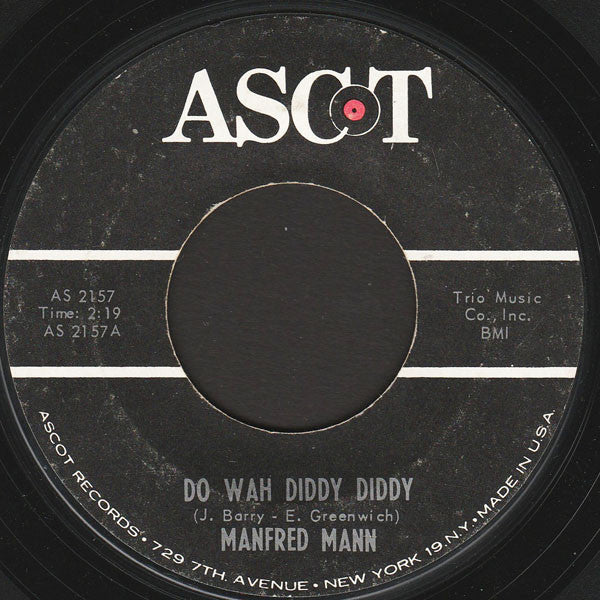 Manfred Mann – Do Wah Diddy Diddy Vinyl 7" Record *Used 1964 Release*