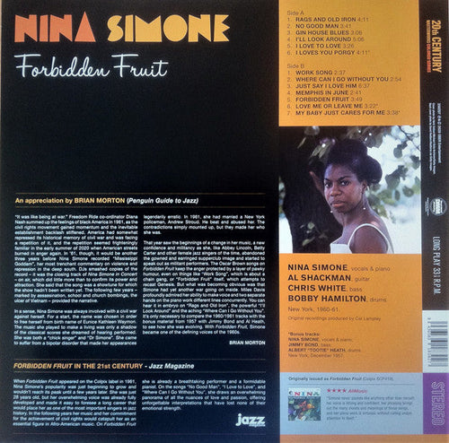 Nina Simone – Forbidden Fruit Purple Clear Color Vinyl LP Record