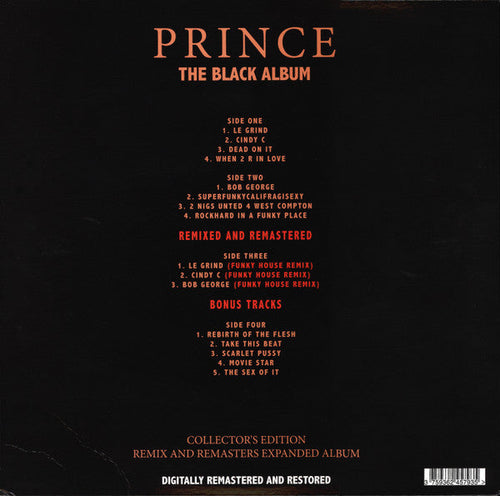 Prince – The Black Album Color 2xLP Vinyl LP Record *Unofficial Release*