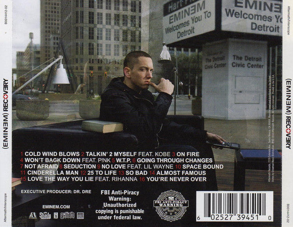 Eminem - Recovery Vinyl 2xLP LP Vinyl Record
