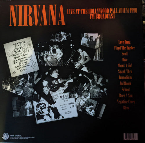 Nirvana – California Uber Alles (Live At The Hollywood Palladium 1990 FM Broadcast) Vinyl LP Record *Unofficial Releae*