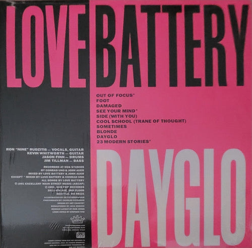 Love Battery – Dayglo Blue Color Vinyl LP Record