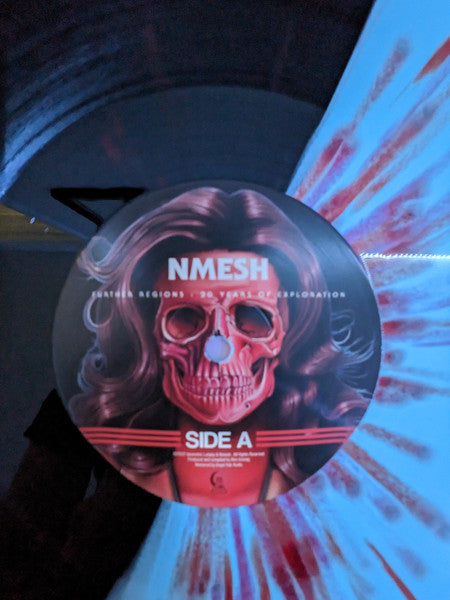 Nmesh – Further Regions: 20 Years Of Exploration Black & Blue Split / Red Splatter Color 2xLP Vinyl LP Record