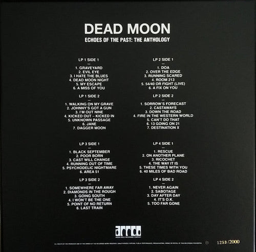 Dead Moon – Echoes Of The Past: The Anthology Grey With Black Marbled Color 4xLP Box Set Vinyl LP Record