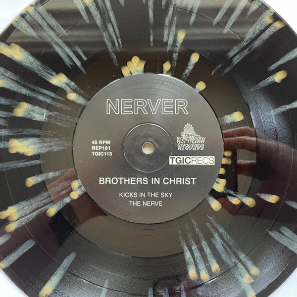 Chat Pile / Nerver  – Brothers In Christ Split Black W/ Gold Splatter 10" Vinyl LP Record