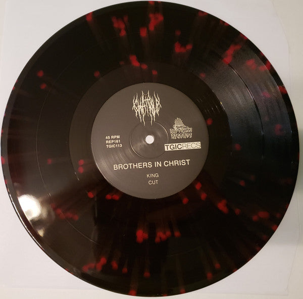 Chat Pile / Nerver  – Brothers In Christ Split Black W/ Red Splatter 10" Vinyl LP Record