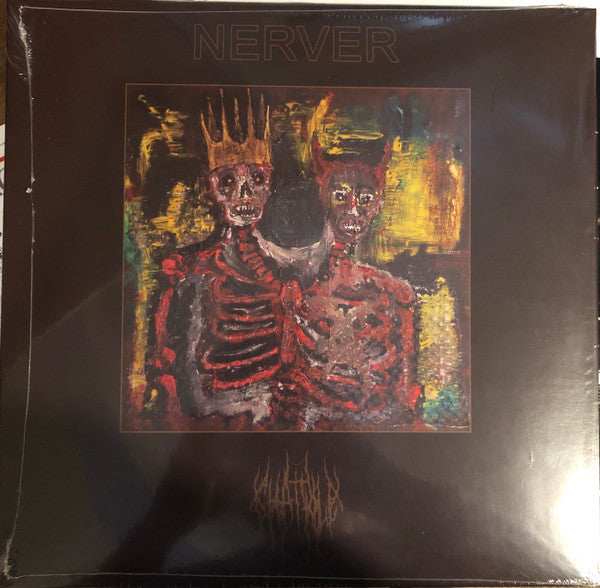 Chat Pile / Nerver  – Brothers In Christ Split Black W/ Red Splatter 10" Vinyl LP Record