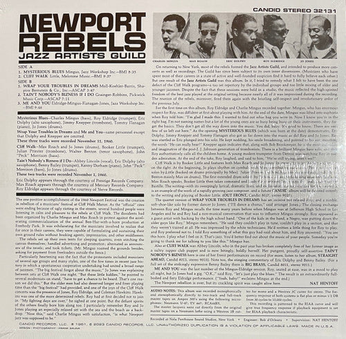 Charles Mingus, Max Roach, Eric Dolphy, Roy Eldridge, Jo Jones – Newport Rebels / Jazz Artists Guild Opaque Brown Color Vinyl LP Record