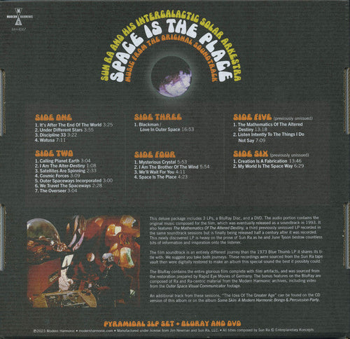 Sun Ra and His Intergalactic Solar Arkestra – Space Is The Place: Music From The Original Soundtrack Color 3xLP Vinyl LP Record + DVD/BluRay + Tote Bag Box Set