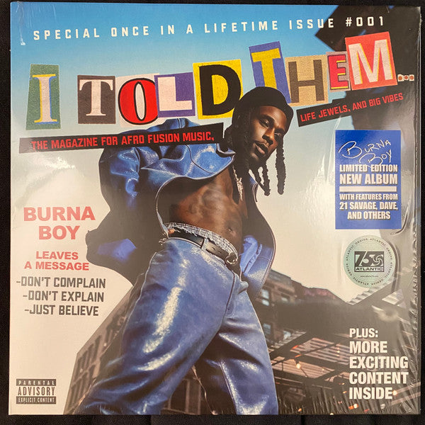 Burna Boy – I Told Them... Vinyl LP Record