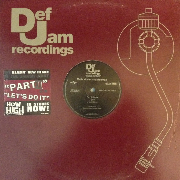 Method Man And Redman – Part II Remix / Let's Do It Vinyl LP Record