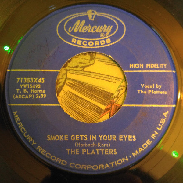 Platters, The – Smoke Gets In Your Eyes / No Matter What You Are Vinyl 7" Record *Used 1958 Release*