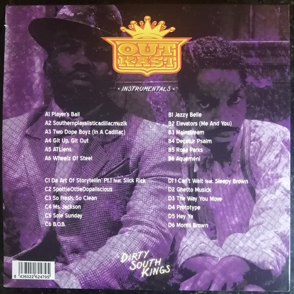 OutKast – Dirty South Kings Instrumentals 2xLP Vinyl LP Record *Unofficial Release*