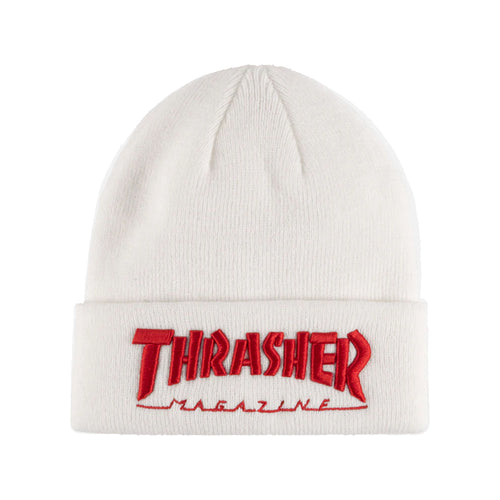 Thrasher Logo Beanie - Black/White