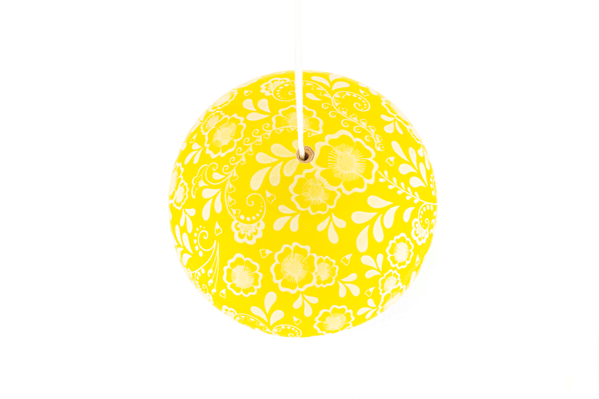 Yellow Bloom Kendama with Tricklist