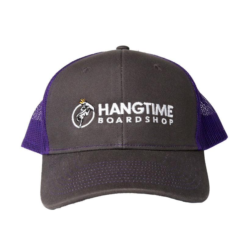 Hang Time Snapback Trucker Cap - Dark Grey / Purple