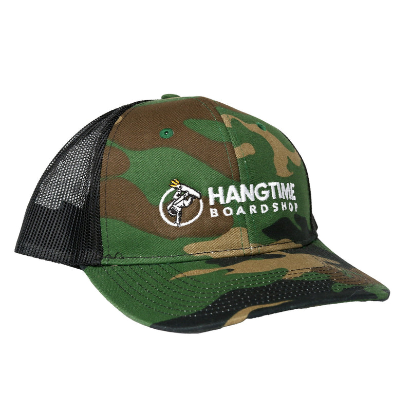 Hang Time Snapback Trucker Cap - Dark Grey / Neon Blue