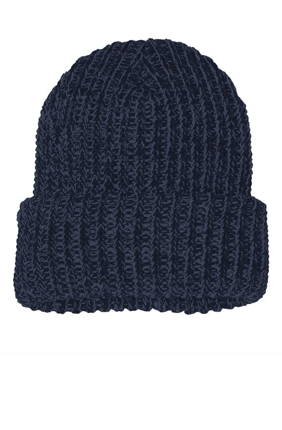 Chunky Knit Beanie (Navy)