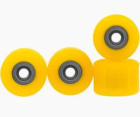Apex Shorty Wheels - 85D Performance Poly - ABEC-9 Bearings - “Banana Yellow"