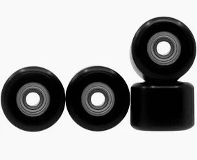 Apex Shorty Wheels - 85D Performance Poly - ABEC-9 Bearings - "Black Ice"