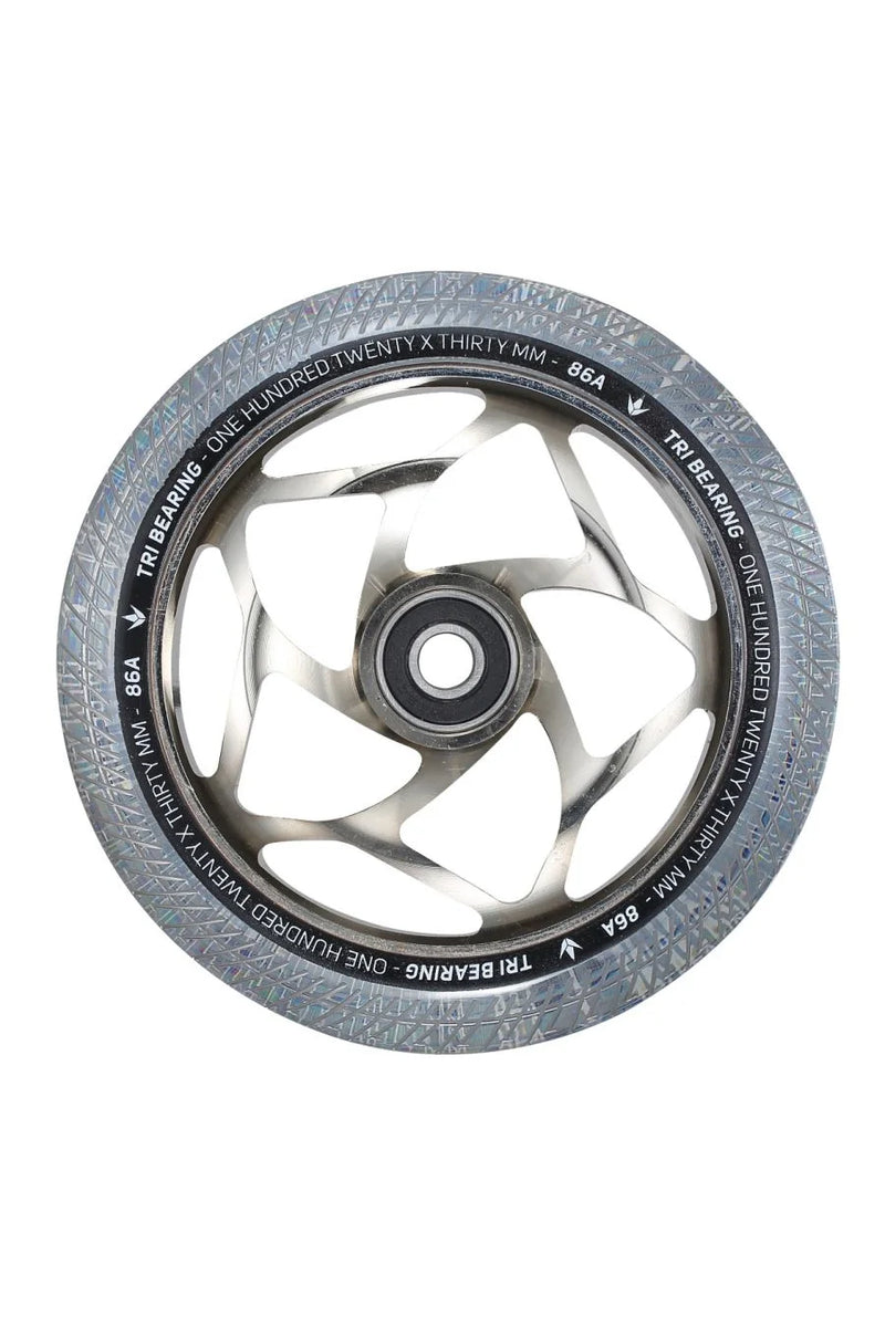 Envy - 120mm Tri Bearing Wheel (Chrome / Clear)